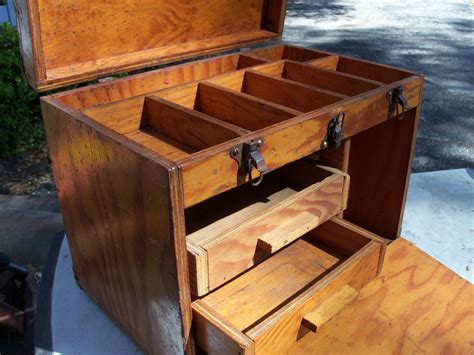 what can i turn a metal tool box lid into|old wooden tool box ideas.